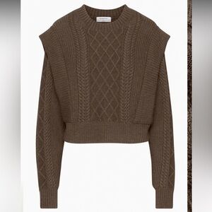 Aritzia Babaton Seek Sweater in Rich Mocha Brown